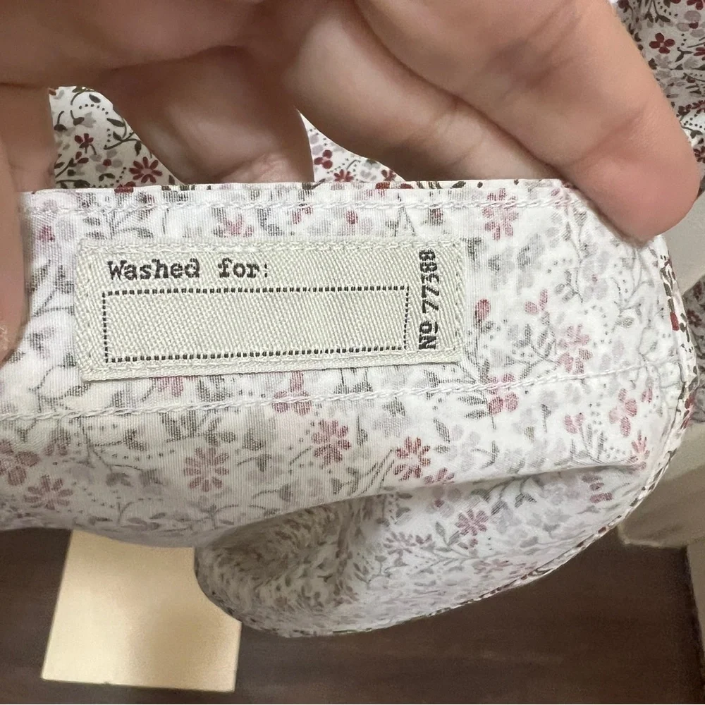 J. Crew Classic Secret Wash stretch cotton poplin shirt Large Floral Button Down